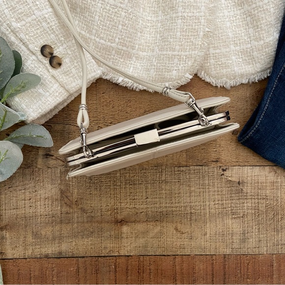 Leather ~ Darling Little Crossbody Bag Purse with attached Mirror - Picture 2 of 8